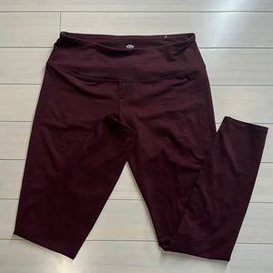 Maurices Womens Full-Length Leggings Merlot Color Size Medium